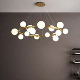 Gyllene Cirkel Modern Glas Sfär Hänglampa